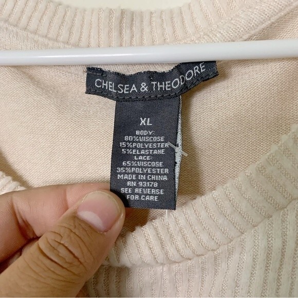 NWT Chelsea & Theodore Light Pink Soft Long Sleeve Blouse Size XL Women - Picture 7 of 12